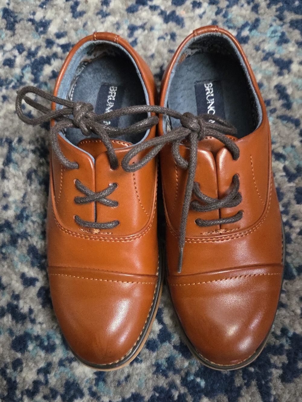 Boy's Faux Leather Oxford Shoes
